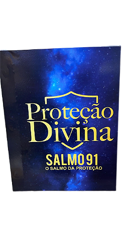 Livro Proteção Divina Salmo 91 Grande Madeira 120 folhas