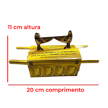 Arca da Aliança de Papel Dourada 20 cm - 100 unidades