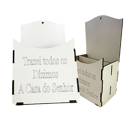 Porta Envelope Para Igreja Dízimos E Oferta Branco Mdf