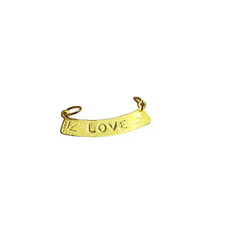 placa Love pingente e pulseiras dourada - 50  unidades