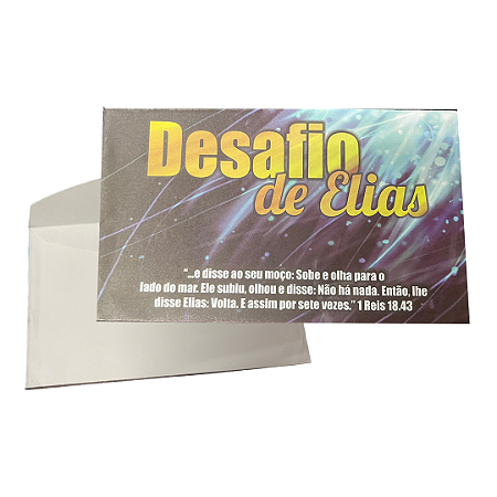 Envelope Desafio de Elias colado 100 unidades