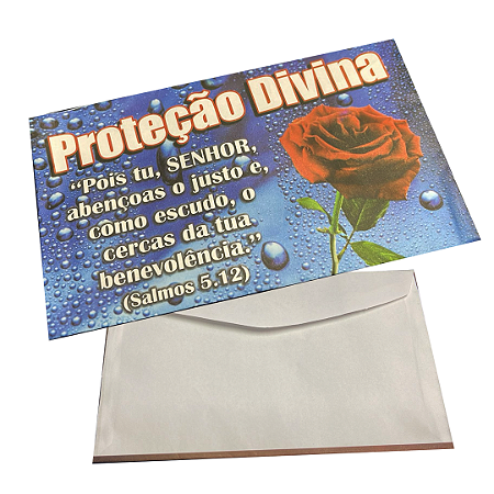 Envelope Proteção Divina Colado  - 100 unidades