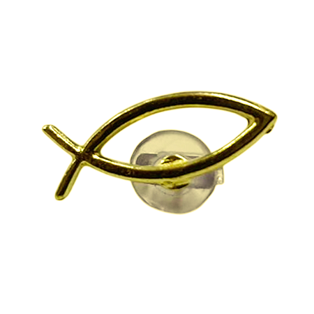 Broche Bótom Peixe Cristão Evangelico Dourado  25 unid