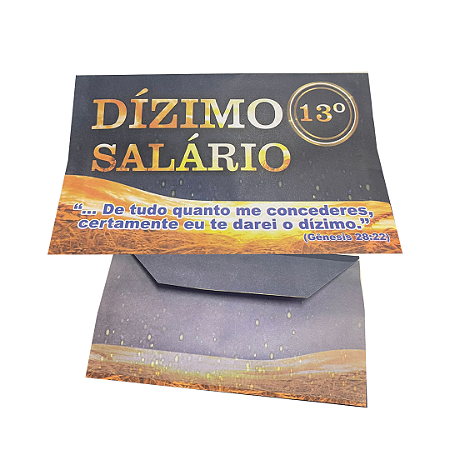 13º salário envelope igrejas campanha - 100 unidades