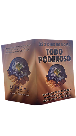 Pasta Álbum os 3 dias do nome todo poderoso a4 IMPD - 100 unidades