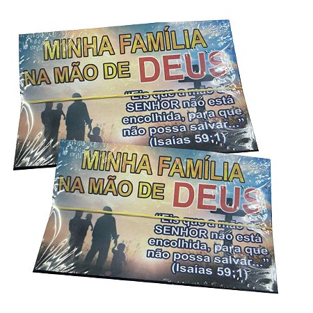 Envelope Minha Família na Mão de Deus colado - 100 unidades