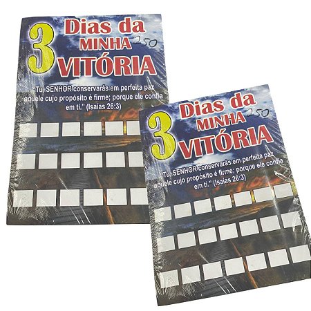 Cartela 3 dias da Vitória campanha 100 unidades