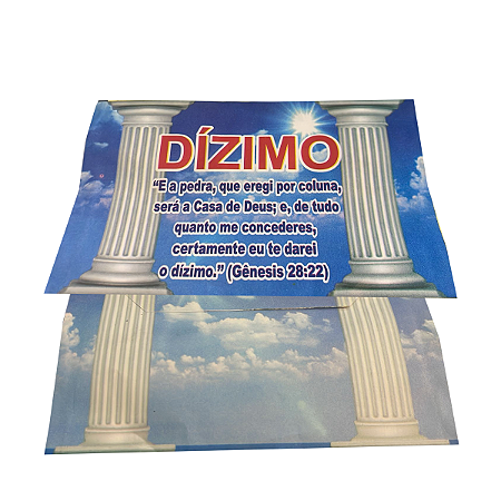 Envelope Colado DÍZIMO Coluna Gênesis 28 - 100 unidades