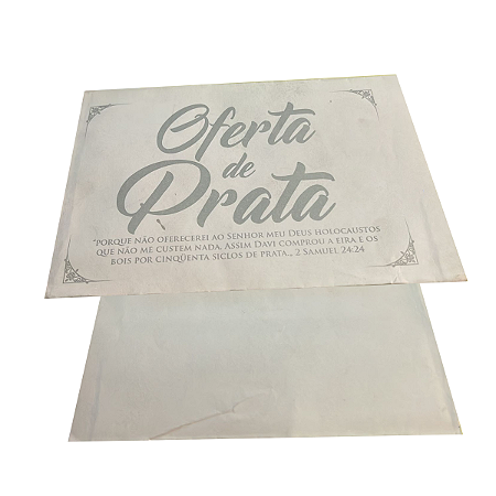 Envelope Colado Oferta de Prata 100 unidades