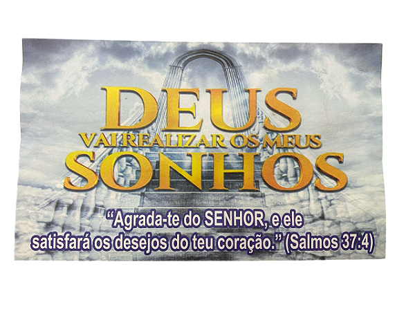 Envelope Colado Deus Realiza Sonhos 100 unidades