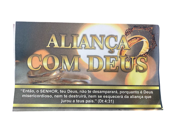 Envelope Colado Aliança com Deus igreja 100 unidades