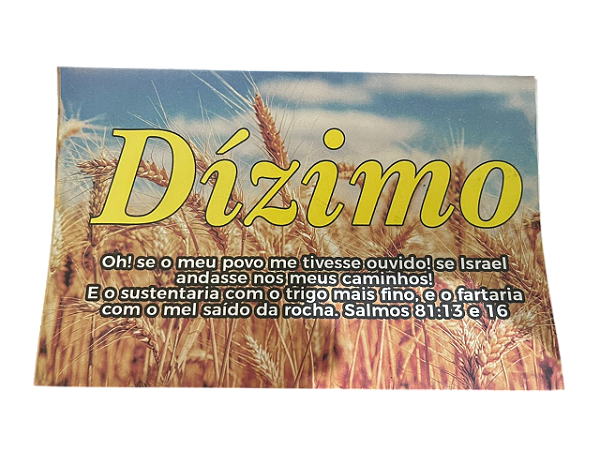 Envelope Colado Dízimo igrejas trigo 100 unidades