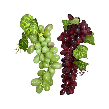 1 Cacho Grande De Uvas Artificiais De Silicone Artificial 22 cm