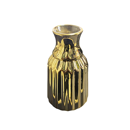 Vaso Dourado de Trigo 18 cm porcelana