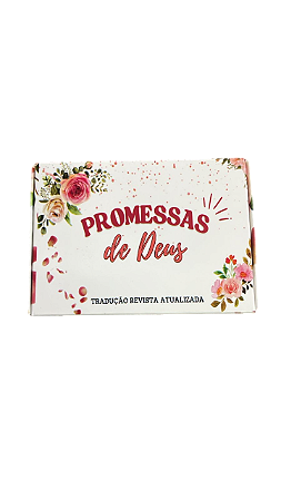 Caixinha de Promessas de Deus 96 promessas de papel 1 unidades