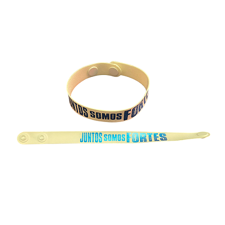 Pulseira Lona Juntos Somos mais Fortes - 10 unidades