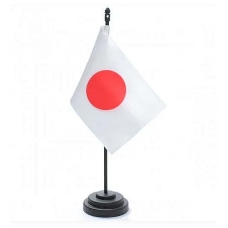 Bandeira De Mesa Japão 14x21 cm com pedestal