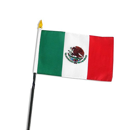 Bandeira De Mesa México 14x21 cm com pedestal