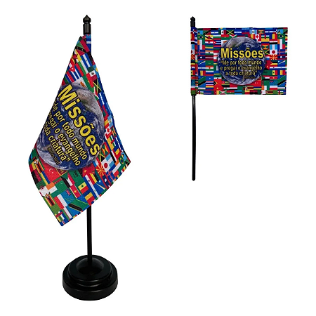 Bandeira De Mesa Missões Países 30 Cm