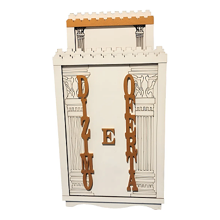 Gazofilácio Dízimos E Ofertas Igreja Branco Em Mdf Pequeno