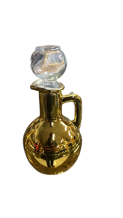 Jarro Botija De Vidro dourado 250 ml com tampa