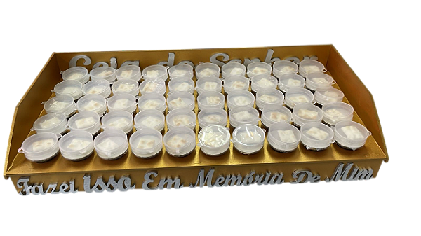 Bandeja Mdf Para Ceia 50 P/ Cálices / Bandeja Em Memória De Mim / Kit Ceia - Ceia Do Senhor