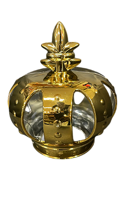 Coroa De Plástico Dourado Decorativa 20cm