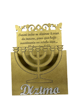 Porta Envelope Para Dízimo Mdf Dourado