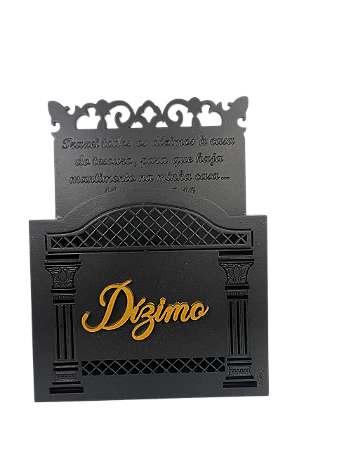 Porta Envelope Para Dízimo Preto mdf igrejas