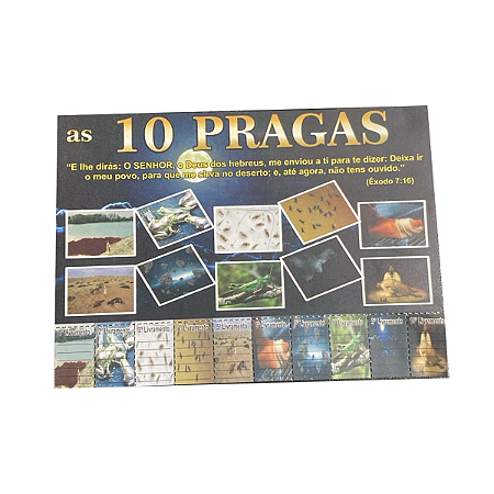 Cartela as 10 pragas 20x14 cm - 50 unidades