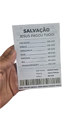 Folheto Evangelístico Salvação: Jesus Pagou Tudo | 10x15 cm