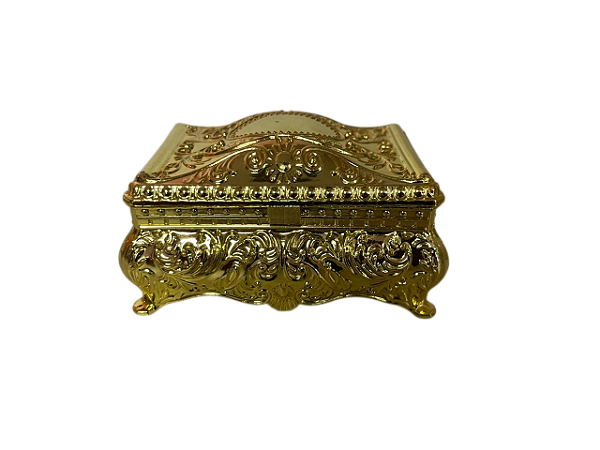 Baú dourado do Tesouro prosperidade Grande 12 Unidades