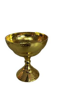 Mini taça dourada de acrílico - 3 unidades