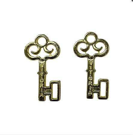 chave da Vitoria Dourada de Metal - 25 unidades