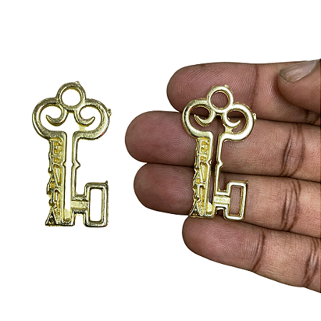 Chave Efata Vitória Dourada em Metal Zamac 25 UNIDADES