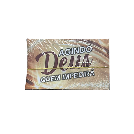 Envelope Agindo Deus colado 100 unidades