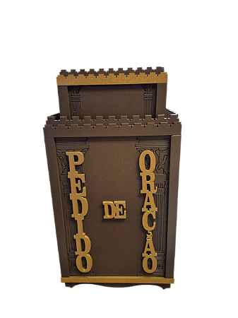 Gazofilácio Dízimos E Ofertas Igreja Marron Em Mdf Pequeno