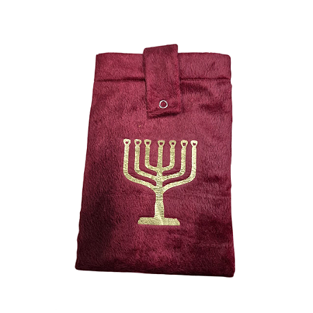 Capa Alforge para Máquina de Cartão – Menorá Dourada