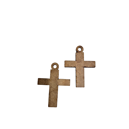 Pingente Cruz de Madeira em MDF – Corte Eletrônico