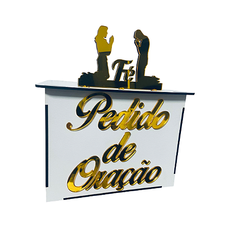 Urna Caixa De Oração Igreja fé acrilico Com Suporte Para Papel E Caneta