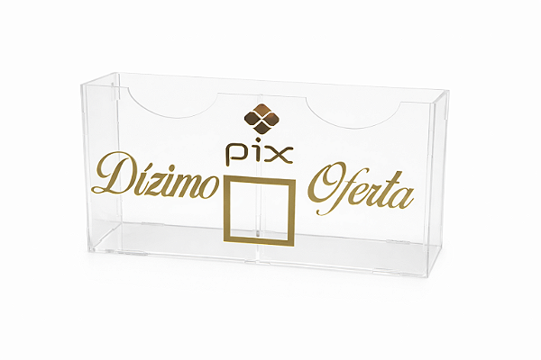 Porta Envelope Dízimo e Oferta (Acrílico Transparente) 32 cm