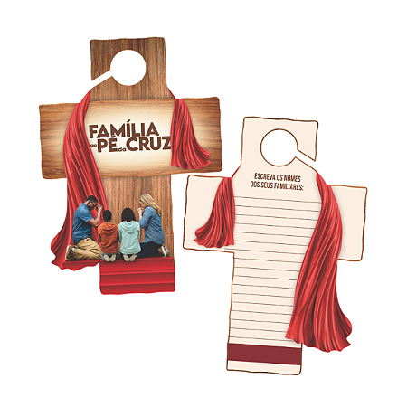 Protetor Minha Família ao Pé da Cruz de papel