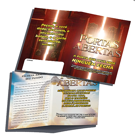 Pasta Portas Abertas Igrejas A4 papel brilho