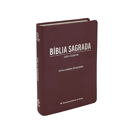 Bíblia Sagrada Naa | Letra Gigante | Couro Sintético | Vinho