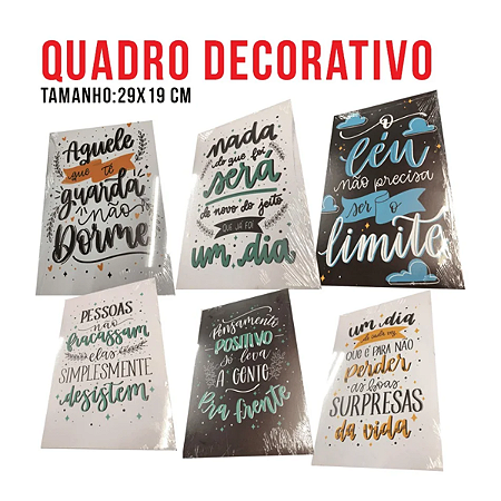 Quadro Decorativo Evangélico com Frases Inspiradoras – MDF 3mm A4