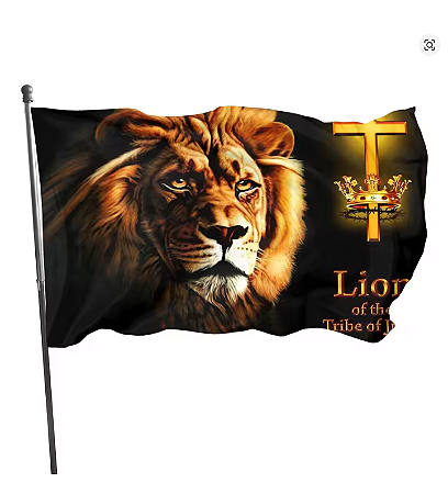 Bandeira do leão da tribo de judá 100x70 cm