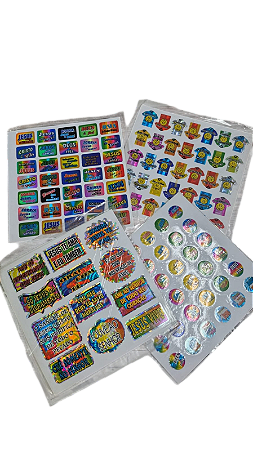 Adesivos Evangélicos Gospel Refletivos Cartelas Variadas