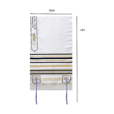 Talit /Estola Sacerdotal Réplica de Israel – Preto
