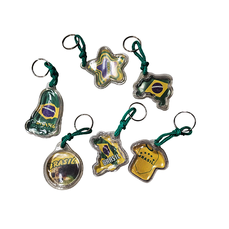 Chaveiro Almofadado Brasil Sortido Modelos Variados