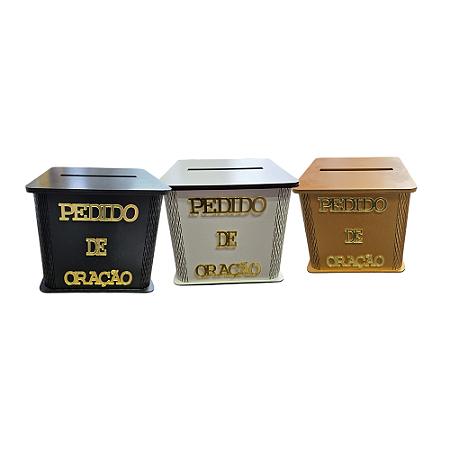 Gazofilacio Pedido De Oração Letra Em Dourado Luxo